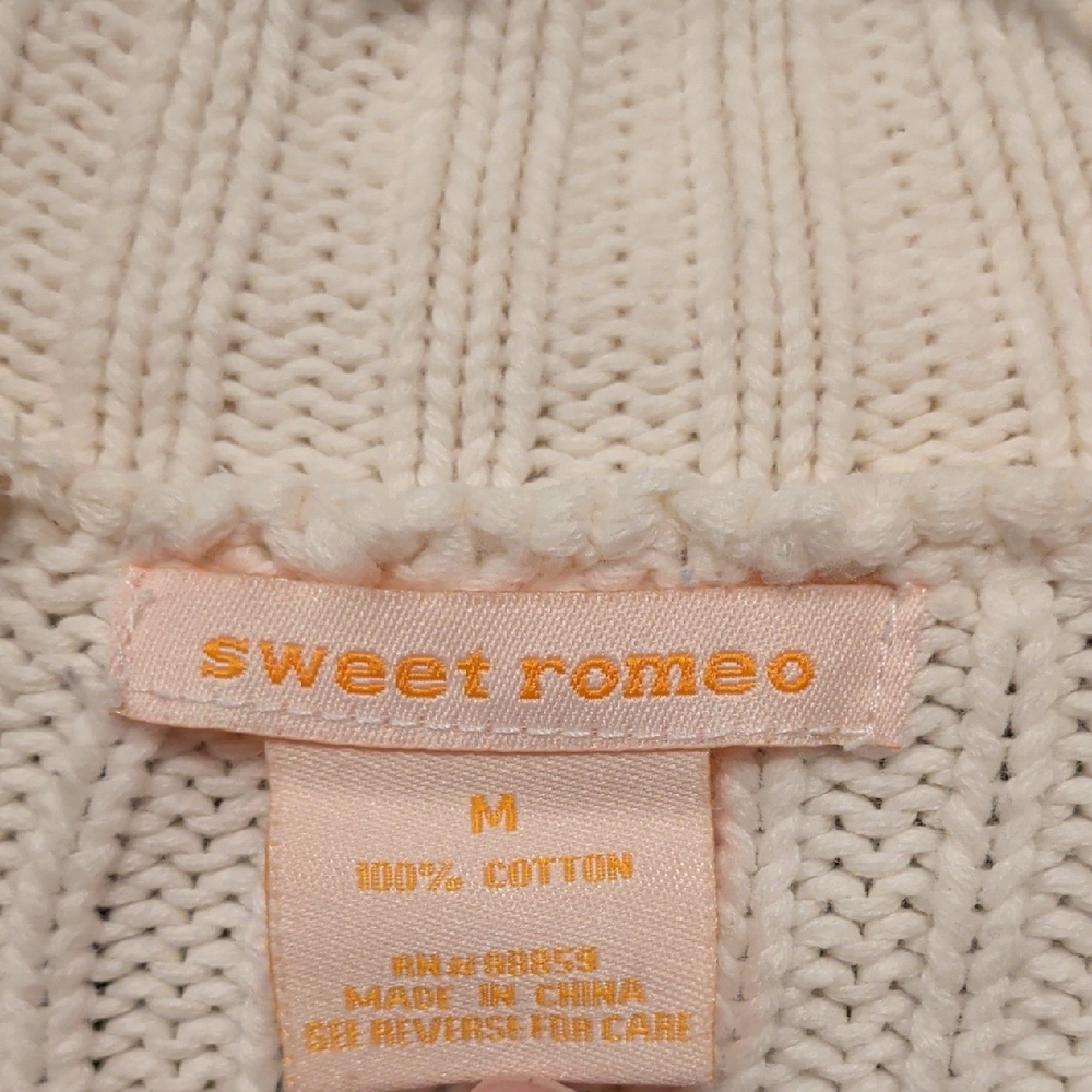 Sweet Romeo Cream Cable Knit Cardigan - Picture 2 of 5